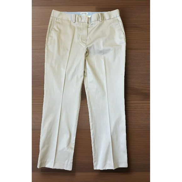 ORVIS Womens Flat Front Straight Pants Stretch Cotton Tan Beige Size 16 Chinos - Picture 2 of 11